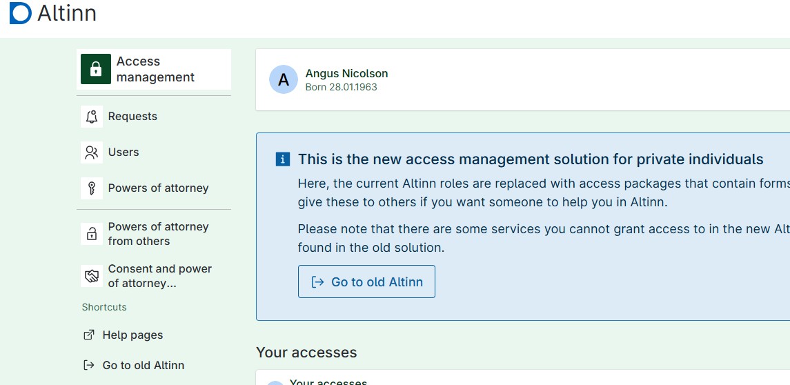 Access to Altinn